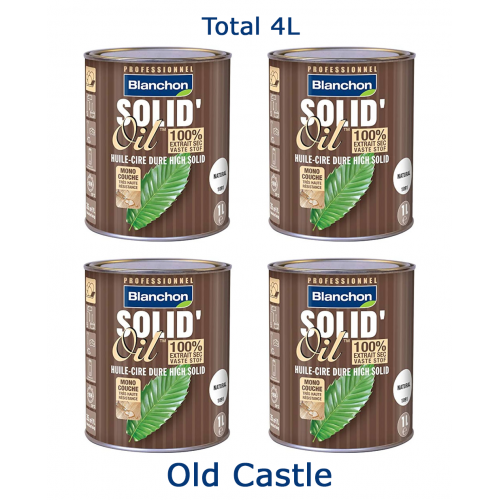 Blanchon SOLID'OIL 4 ltr (four 1 ltr cans) OLD CASTLE 04402823 (BL)